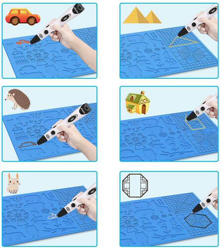 DeWang Children's 3D Printing Pen Drawing DIY Toy Silicone Mat Copying Pad for Kids Creative Toy