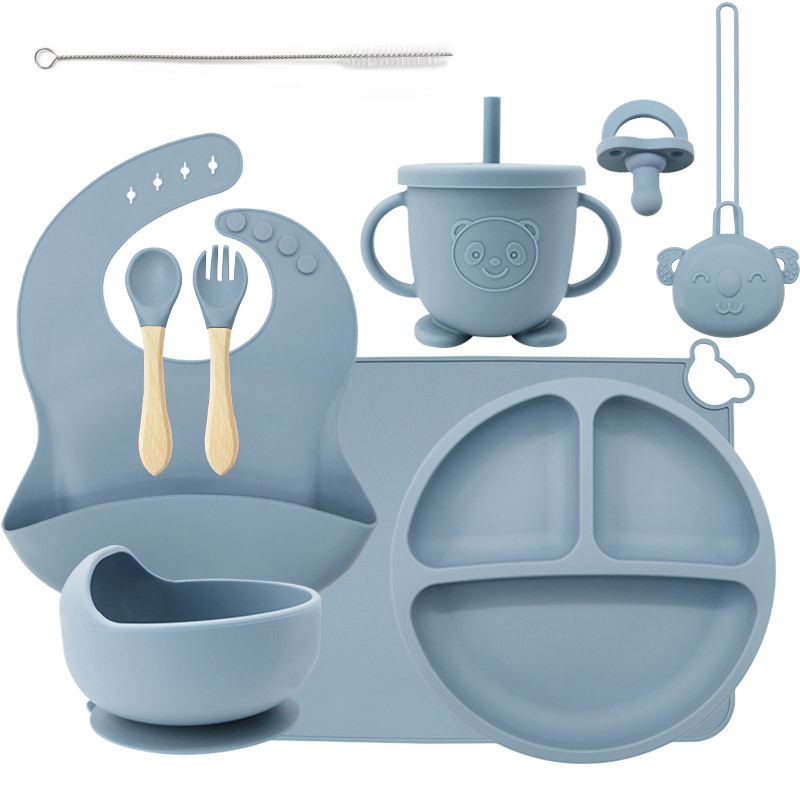 Suministros de silicona fábrica de suministros para niños suplemento de alimentos tazón plato de vajilla suplemento de alimentos mantel de alimentación materno e infantil necesidades diarias