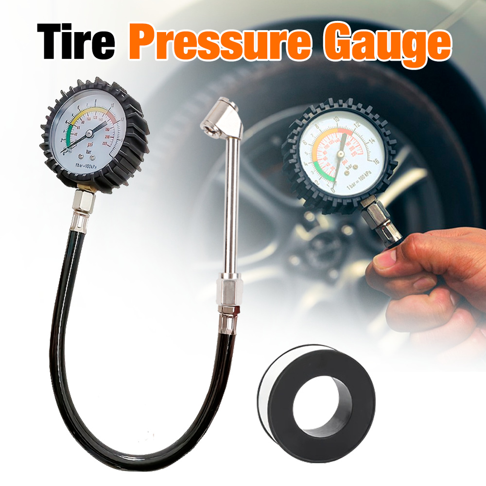Car tire pressure gauge, mechanical inflation nozzle, motorcycle and electric vehicle tire pressure gauge, inflation nozzle connector, metal