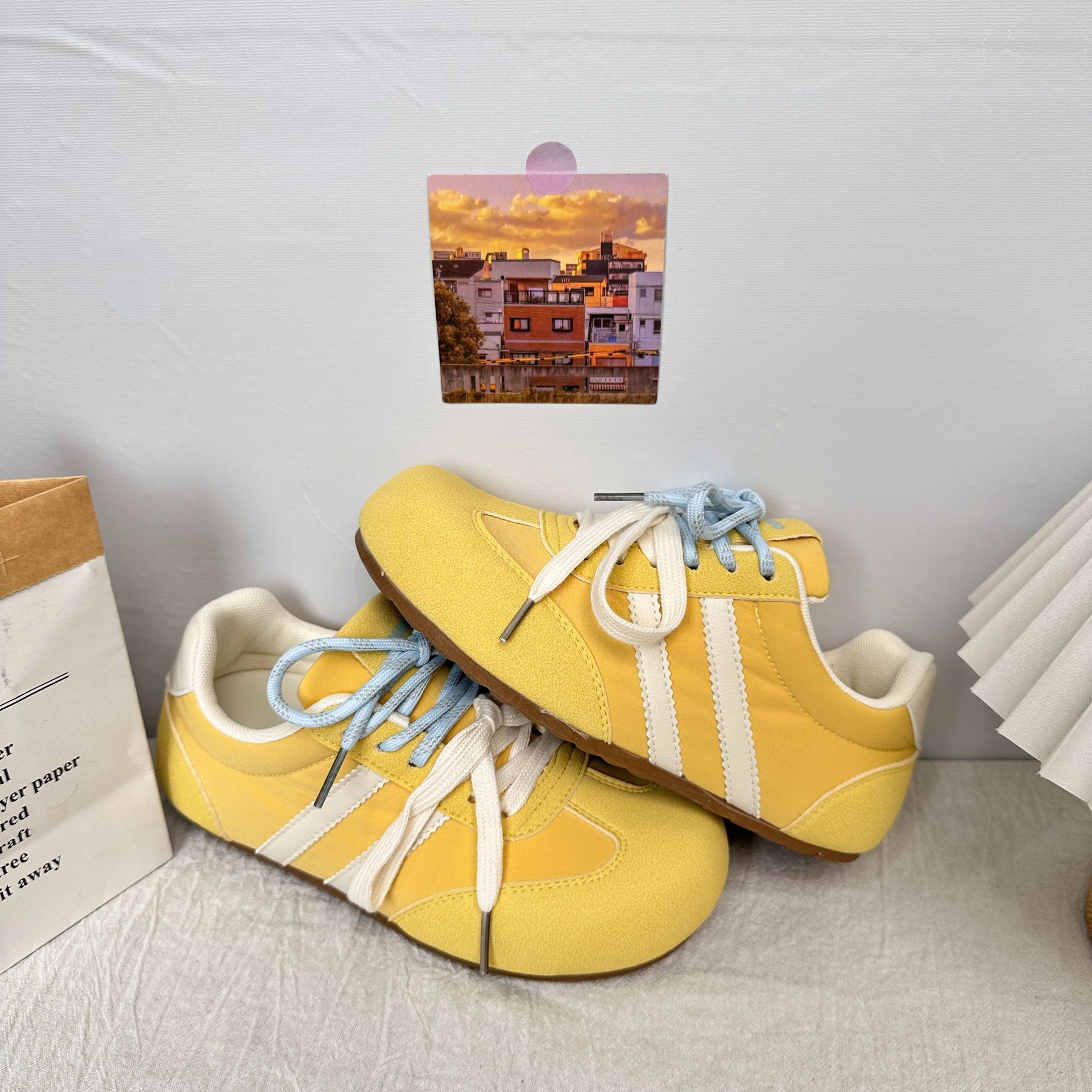 Yuanbo retro todo-fósforo zapatos Forrest Gump para estudiantes zapatos de entrenamiento alemán para mujer 2025 primavera y otoño zapatos deportivos casuales ligeros para el cabello image 9