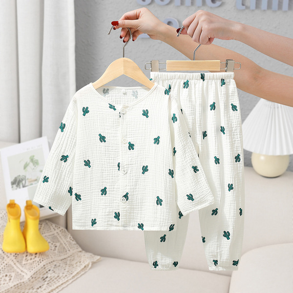 Summer children's cotton gauze pijama for boys