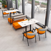 工业风主题餐厅卡座沙发西餐厅茶楼火锅店餐厅咖啡奶茶店桌椅组合