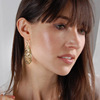 Pendant, golden silver sophisticated earrings, suitable for import, thin weaving