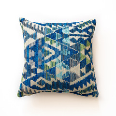 Morocco national style cushion cover living room sofa dark blue woven floral throw pillow waist cushion pillow bedroom bed and breakfast