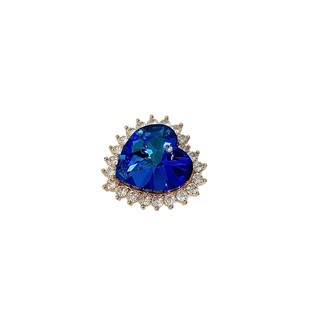 Collar Needle Love Magnetic Buckle Zircon Brooch Elegant Creative Blue Clothing Pin Creative Cute Accessories Corsage Women