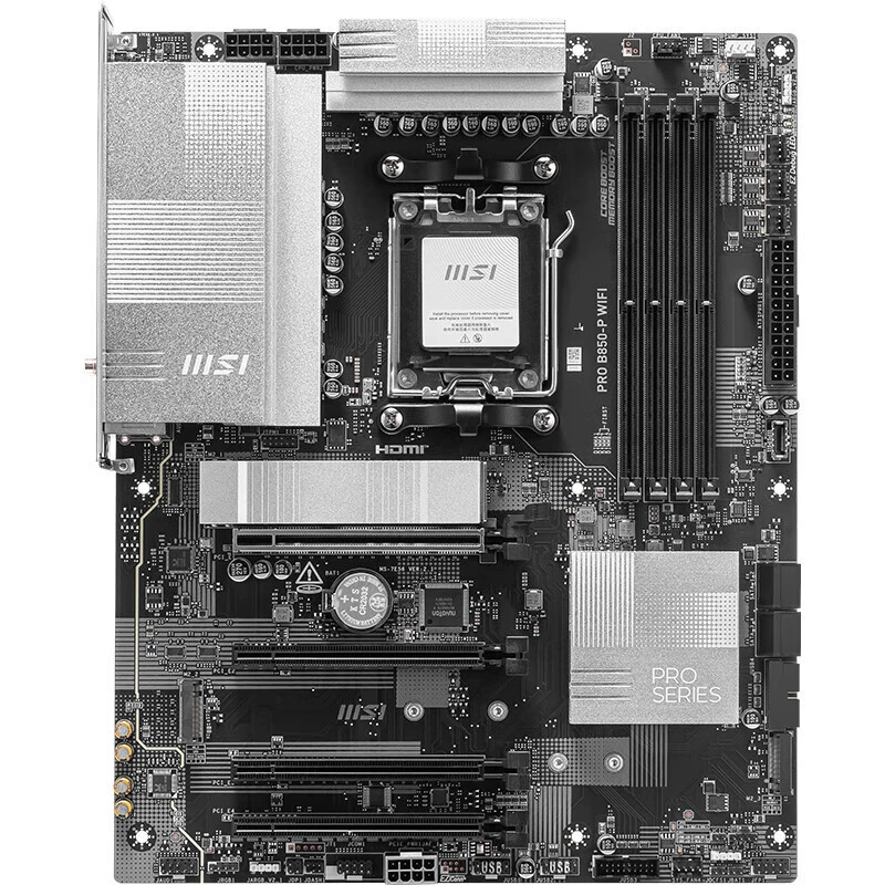 Материнская плата для настольного компьютера MSI PRO B850-P WIFI, подходит для поддержки AMD 9000/8000/процессоров на сокете AM5