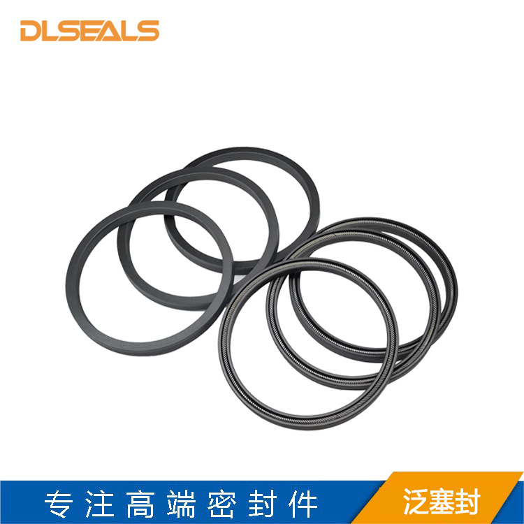 供应弹簧蓄能四氟密封圈耐磨铁氟龙泛塞封耐高压耐高温轴用密封件