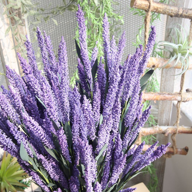 廠家泡沫薰衣草仿真花婚慶家庭裝飾手捧花路引花牆假花MW21802