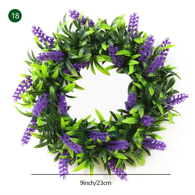 Venta al por mayor Amazon Comercio exterior guirnalda de Navidad 35cm puerta colgante ratán anillo adornos Navidad decoración simulación guirnalda