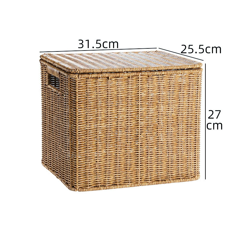 Straw Japanese storage box, woven accessory, storage system