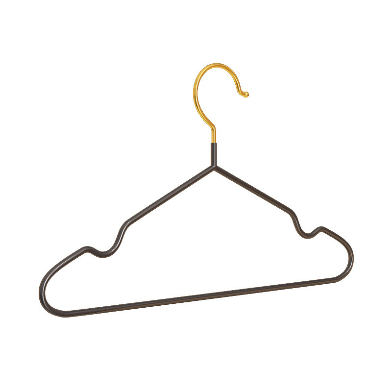 Gold Hook percha antideslizante sin marca simple percha metálica para adultos antideslizante ranura de color completo para adultos