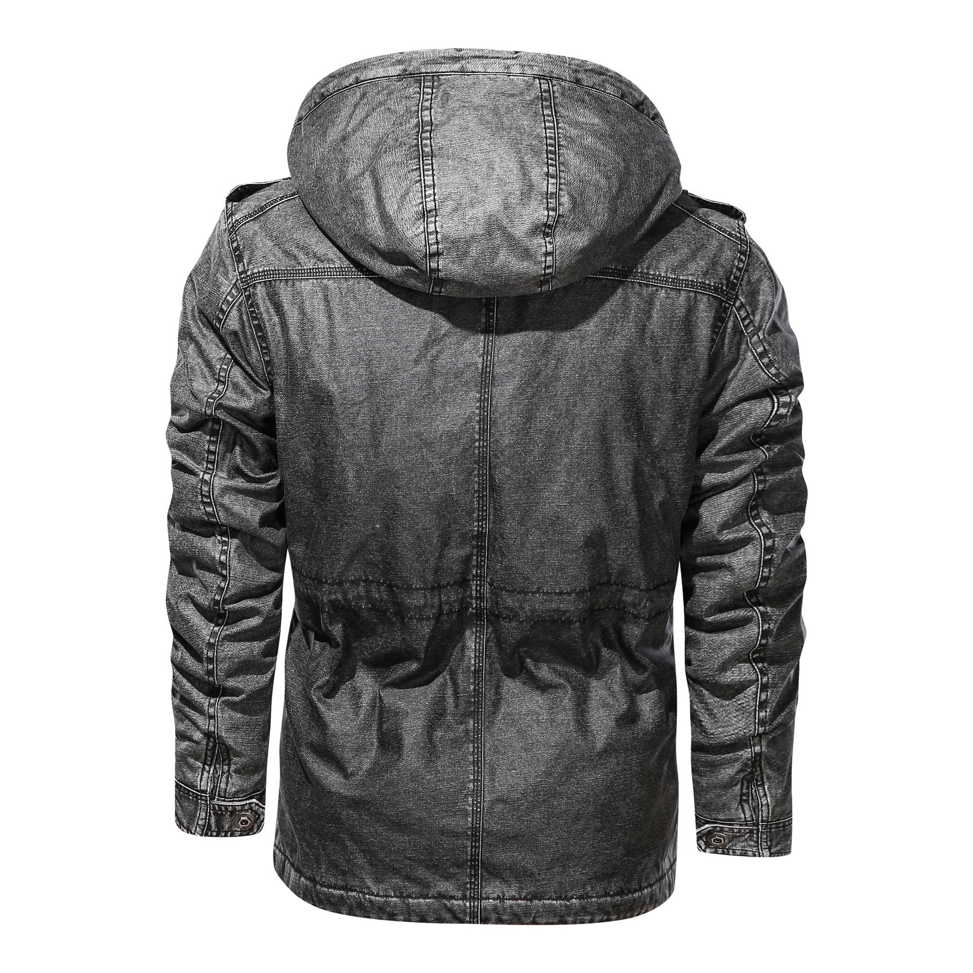 Giubbotto uomo imbottito in cotone con collo in pelliccia e tasche_voghion.com