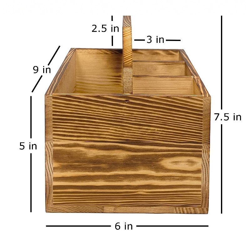 Solid Wood Cutlery Storage Box For Picnic And Kitchen Organiser_voghion.com