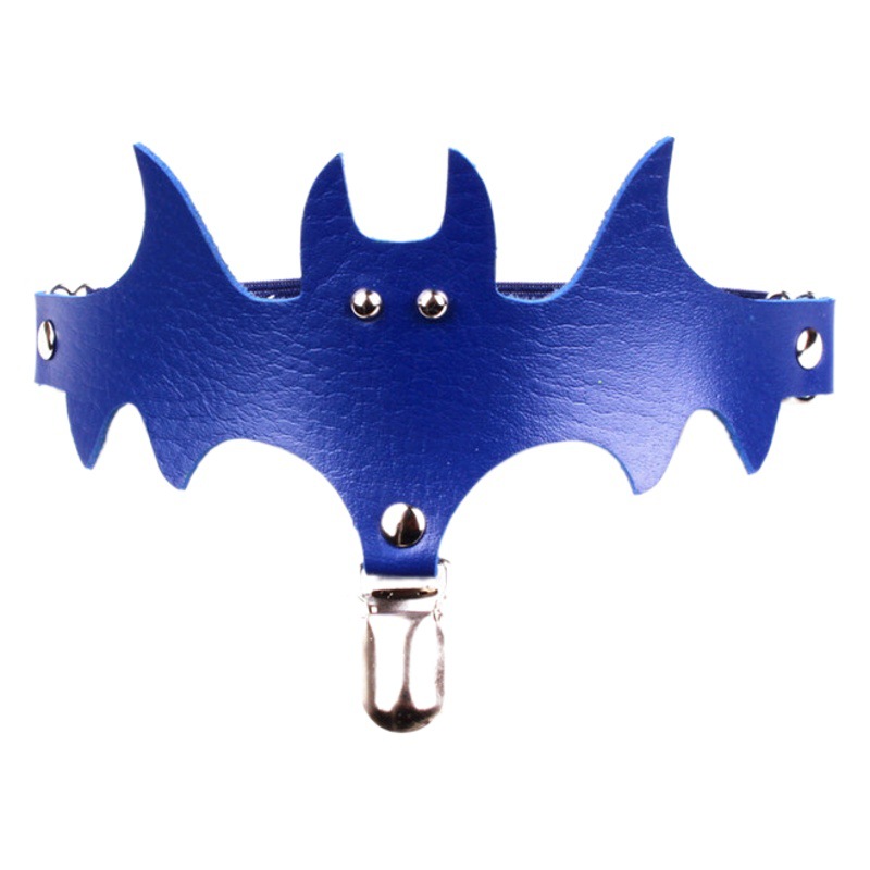 European and American Punk Stylish Trendy and Cool Pu Leather Bat Wings Leg Rings Fashion Exaggerated Garters Leg Rings Jewelry