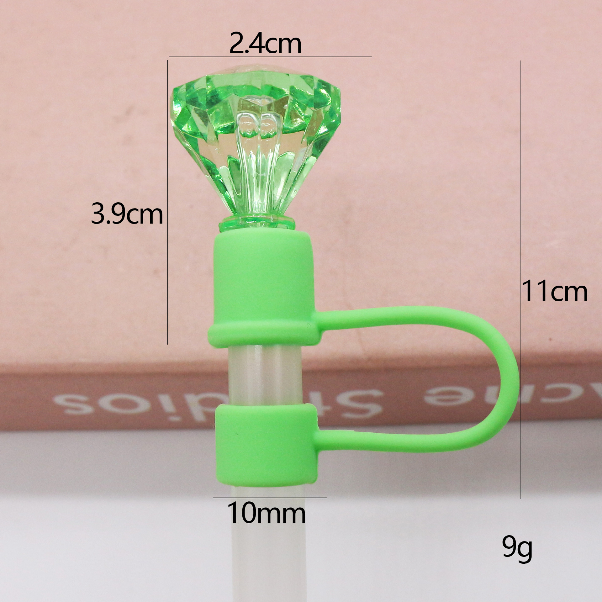 Tapón para pajita de 10 mm más vendido en Amazon, cubierta de silicona de grado alimenticio para pajita, tapón para pajita con diseño de dibujos animados en 3D, stock disponible del fabricante.