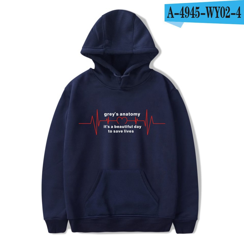 Dó drama americano insignia doctor Grey's trendyy Grey's Anatomy sudadera con capucha y cuello redondo ropa de invierno con capucha para hombres y mujeres