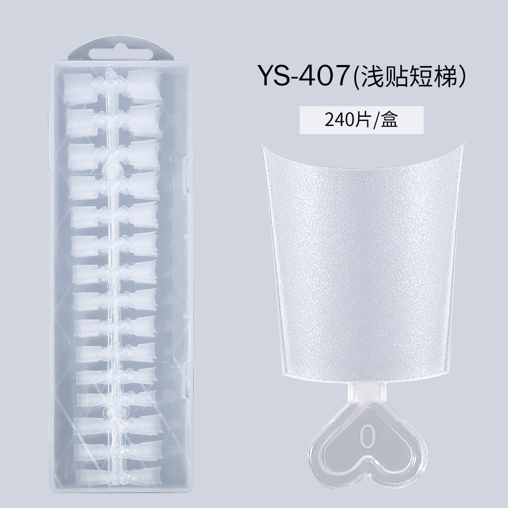 Nuevo francés esmerilado desgaste uñas piezas 240 unidades caja falsa uñas corto medio pegatinas hecho a mano desgaste uñas piezas