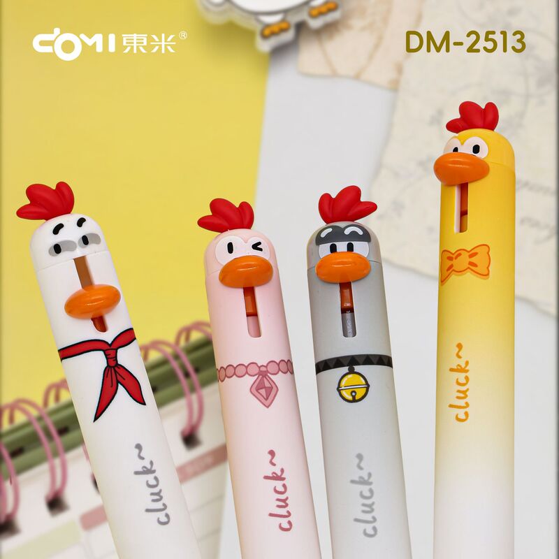 Dongmi 2513 Cute Pet Chick Erasable Pen Cute St Temperature Control Ink 0.5mm Not Afraid of Writing Mistakes Crystal Blue Pen