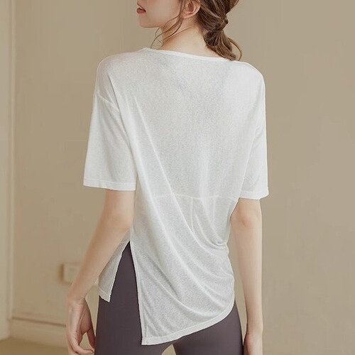 Women's Loose Fit Hooded Sweatshirt for Summer, Lightweight Yoga Top, Breathable Running and Fitness Short Sleeve T-Shirt