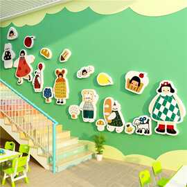 王黑狗森系幼儿园墙面装饰环创主题成品材料文化教室布置楼梯走廊