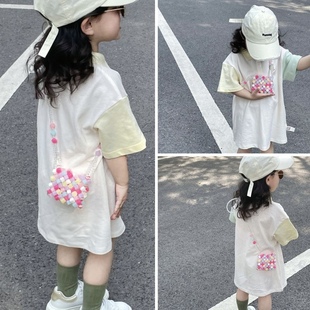 Pearl hand-woven cute children's small bag little Princess jelly bag children's bag western style crossbody small bag