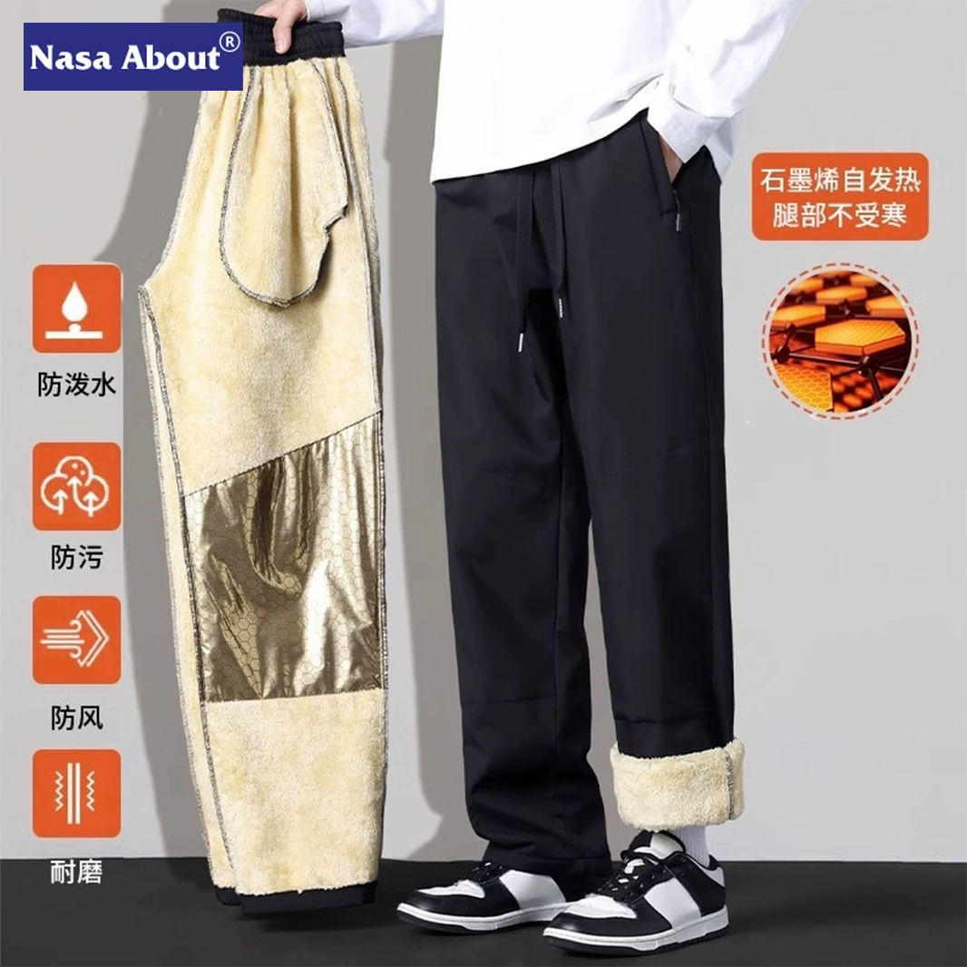 NASA Мужские флисовые брюки Мужские зимние графеновые тепловые лыжные штаны