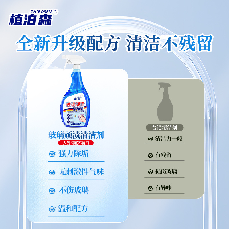 家用玻璃清洁剂厕所窗户保洁专用擦玻璃水强力去污神器除垢清洗剂