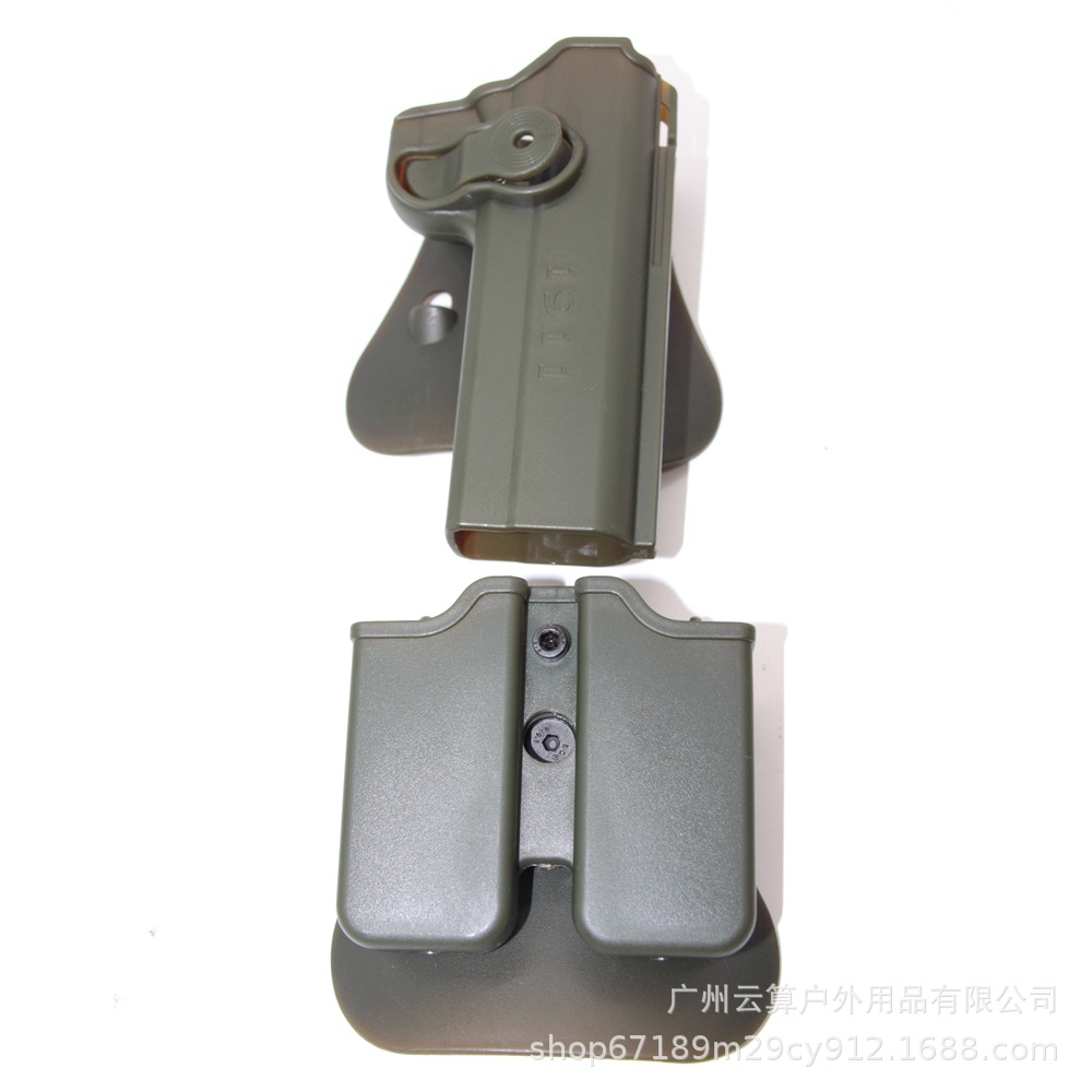 Fábrica directa IMI funda de plástico Colt 1911 funda de bala universal cintura multifuncional de extracción rápida manga-negro