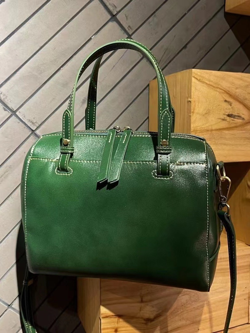 Bolso de cuero curtido vegetal primera capa de piel de vaca gran bolsa de pasta de árbol de cuero retro bolsa de mensajero de moda casual todo-fósforo de cuero suave 775