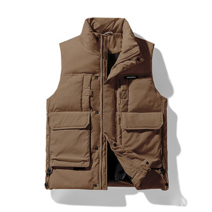 Manufacturer Customized Winter New Thickeneded Pure Color Stand Collar White Duck down Workwear down Vest Men's Cross-Border down Jacket Men