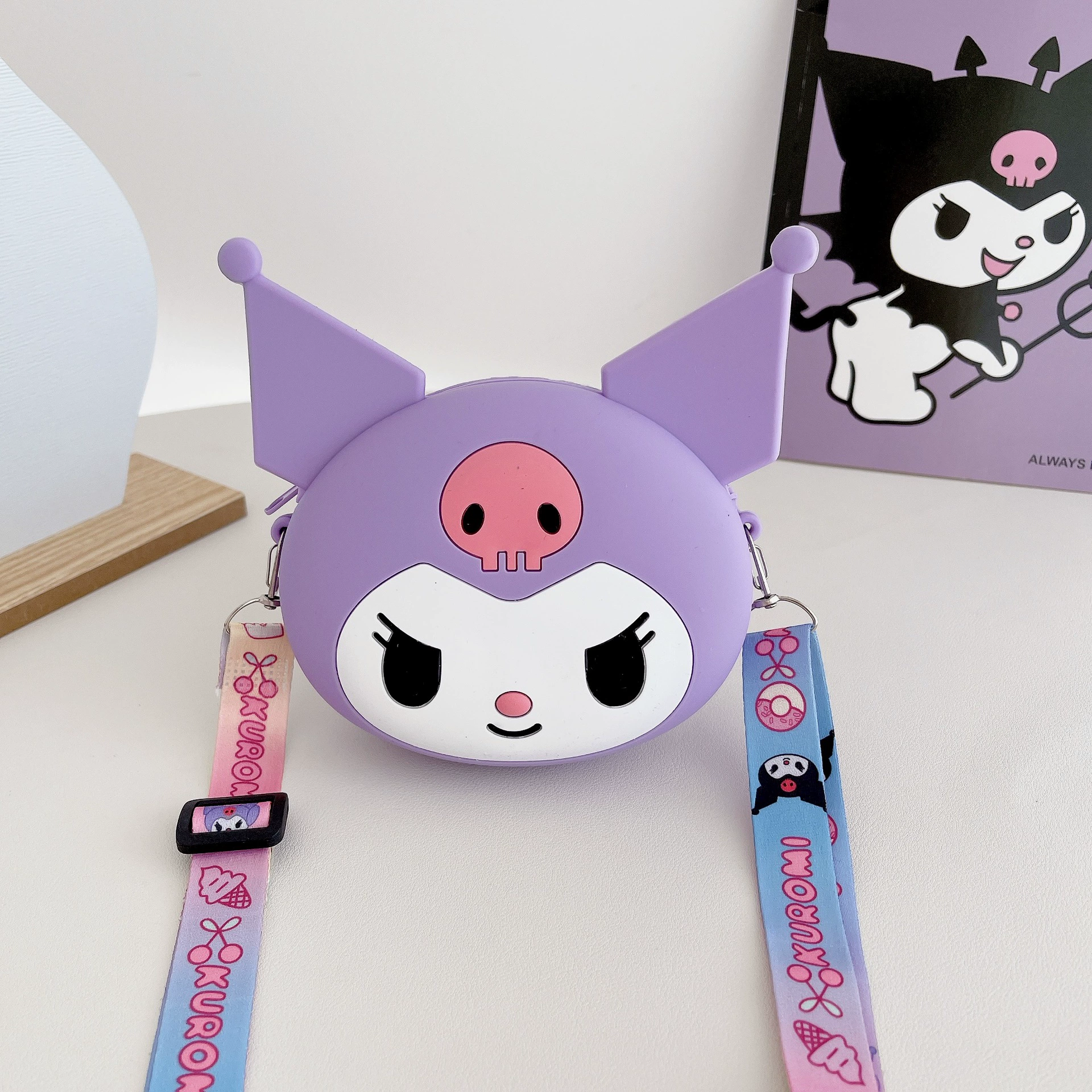 Children's bag, cartoon brand wallet, fashionable silicone shoulder bag