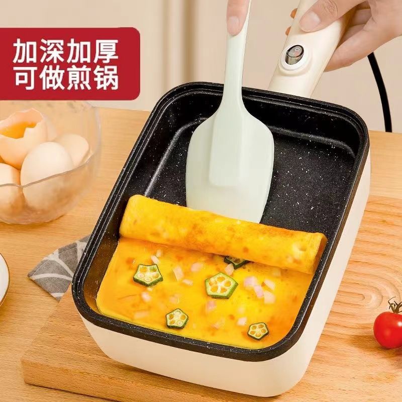 Plug-In Tamagoyaki Pan Small Frying Pan Square Frying Pan Non-Stick Pan Thick Egg Fried Rice Stone Electric Pancake Pan Household with Spatula