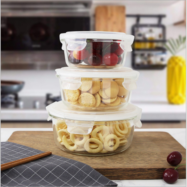 高硼矽透明玻璃飯盒微波爐可加熱水果便當盒冰箱保鮮盒上班族飯盒