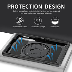 Suitable for Samsung Galaxy Tab S8, 3-in-1 protective case with stylus slot, anti-fall shell, and tablet case