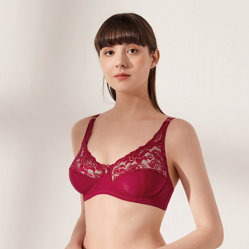 Large Cup Ultra-Thin Bra with Lace, Sexy, Underwire, Push-Up and Shaping for Women