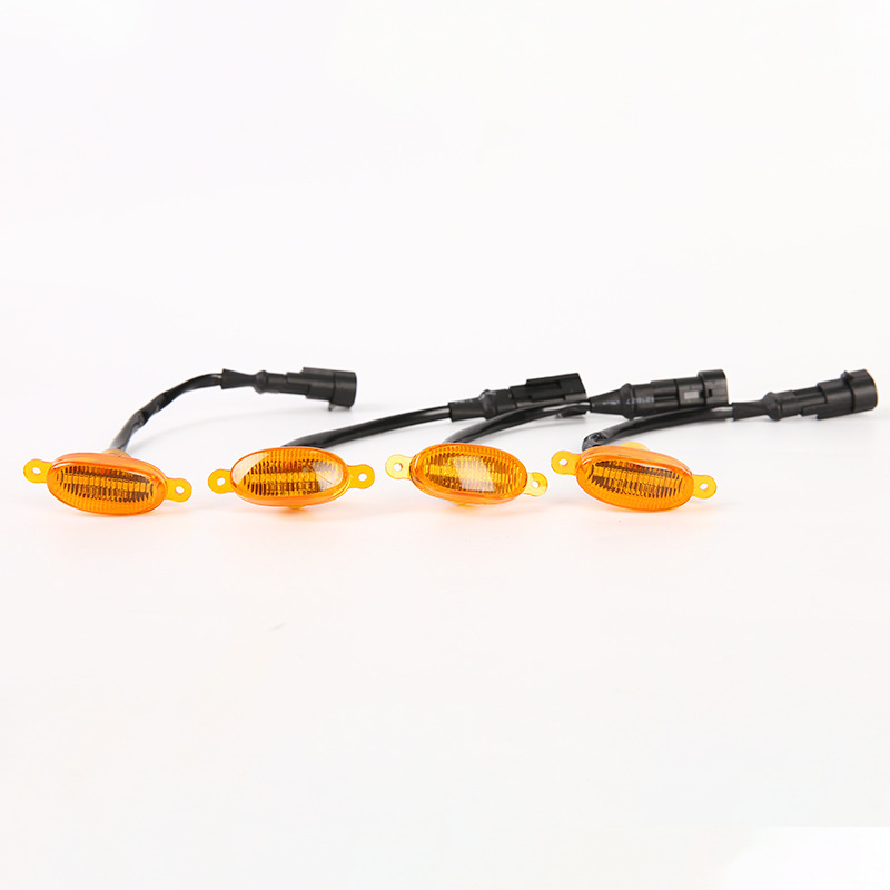 自動車中網小黄灯4led12灯通用グリル装飾フォグランプ改造ピックアップトラックオフロード灯|undefined