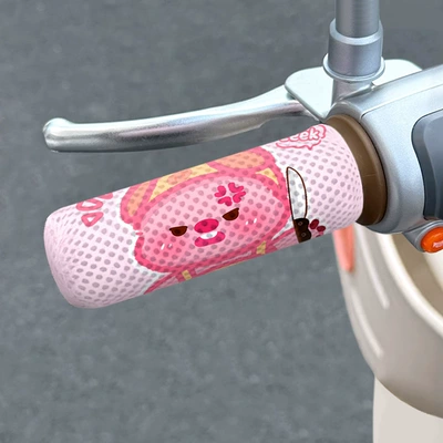 Bikes, Sweat-Absorbing Handlebar Covers — Motorcycle Handle Cover - one-pair-ruby-with-knife