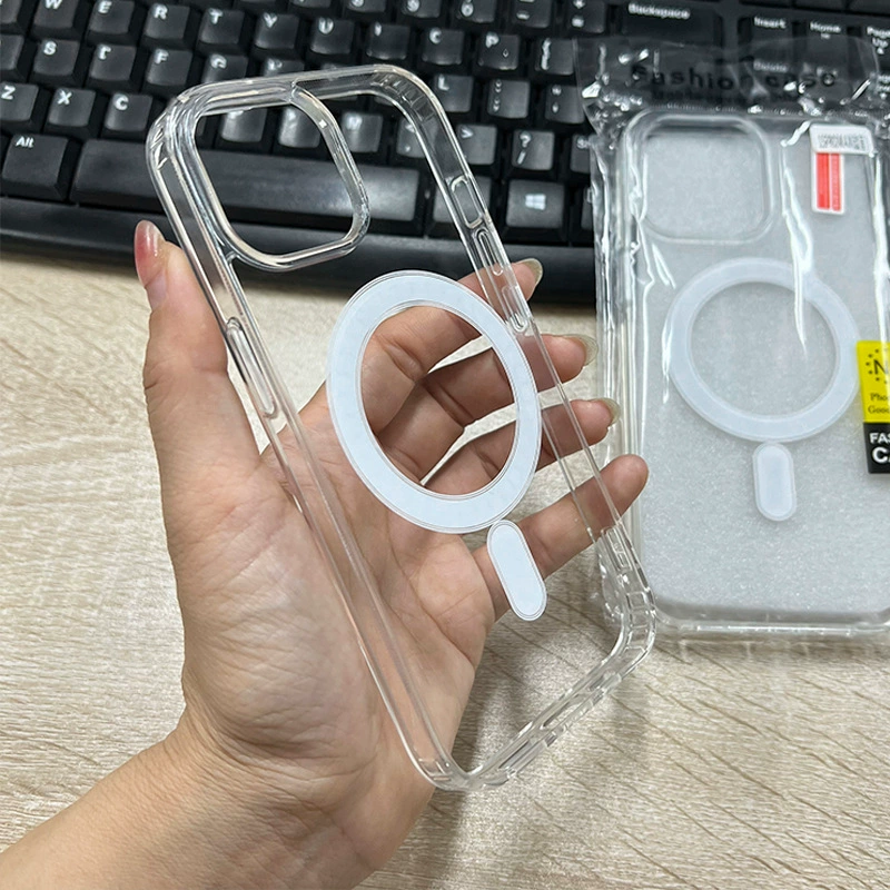 Чехол для телефона (Apple) iPhone 16 серия — магнитный MagSafe прозрачный 2-в-1 защитный корпус