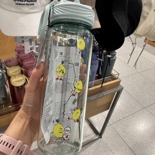 Lulul Same Style Back to Life Transparent Water Bottle Sports Anti-Fall Cold Water Kettle Fitness Plastic Cup