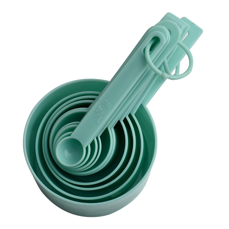 FUENTE fabricante cuchara de medición taza de medición herramienta para hornear pastel de bricolaje hornear cuchara de leche en polvo 10 piezas conjunto escala cuchara de medición de plástico