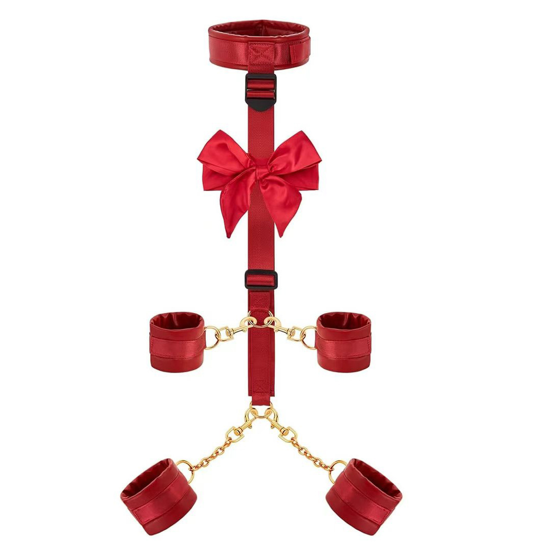 亚马逊SM成人女用反背手脚B款带丝巾 夫妻情趣手脚捆绑玩具批发