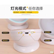 直供360度旋转磁吸LED人体感应小夜灯 充电款客厅楼道智能照明灯