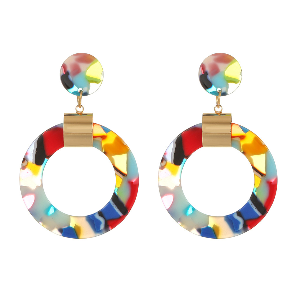 1 Pair Fashion Geometric Acetic acid sheets Stoving Varnish Womenu0027S Drop Earrings