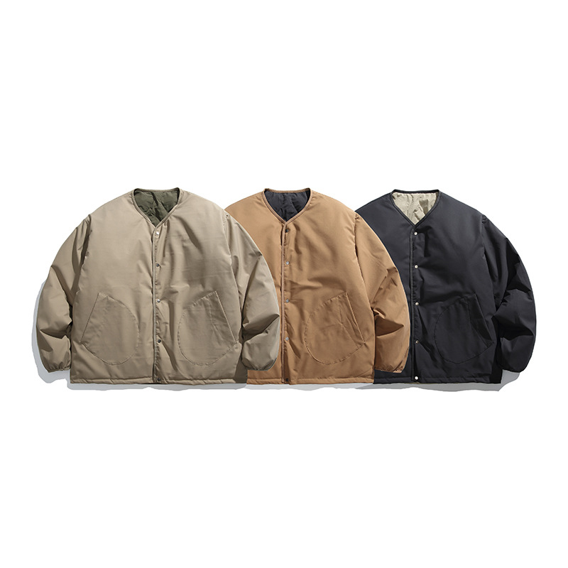 City Fanpin 2024 Winter New Round Neck Rhombic Solid Color Down Jacket Men's Down Jacket Trend