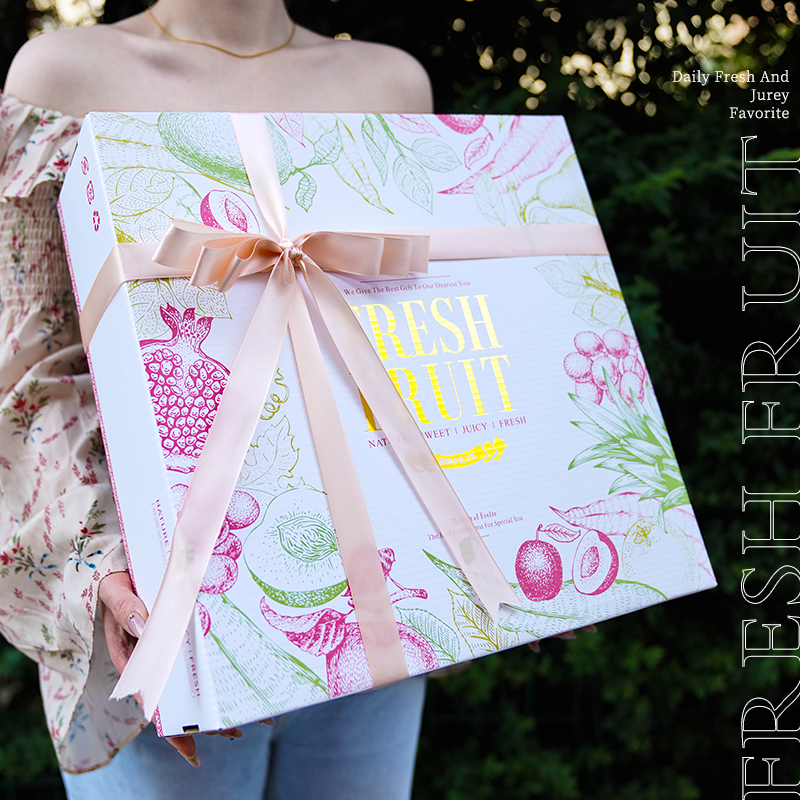 Caja de regalo de frutas universales personalizada naranja manzana caja de regalo de festival cajas vacías