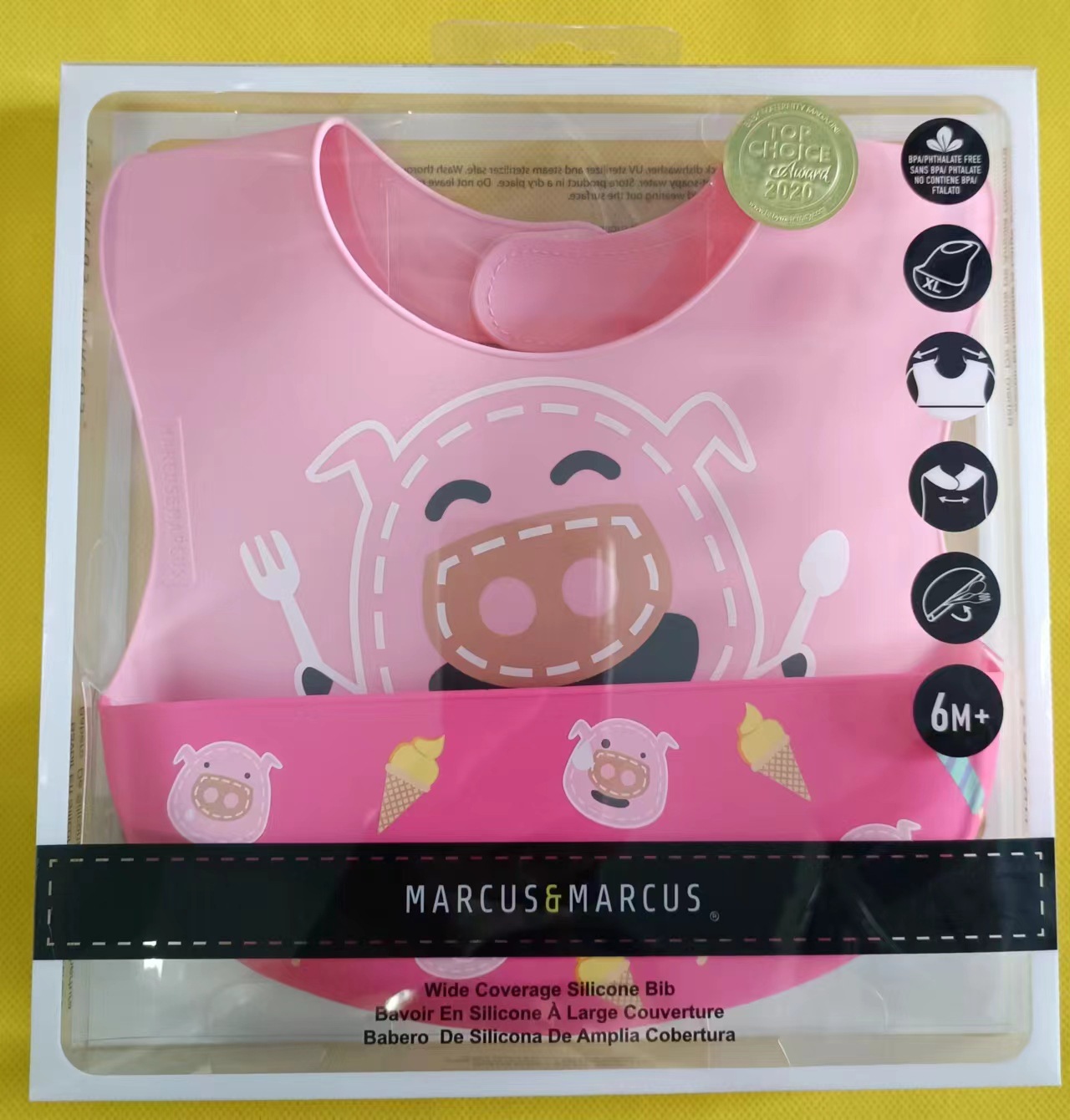 새로운 과일 실리콘 턱받이 분말