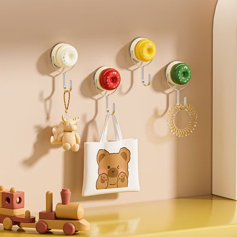 Suction Cup Hook, No-Drill, Strong Load-Bearing, Multifunctional Wall-Mounted Adhesive Hook for Behind Doors, Kitchen, Bathroom, and Bathtub Suction Cup Hook, No-Drill, Strong Load-Bearing, Multifunctional Wall-Mounted Adhesive Hook for Behind Doors, Kitchen, Bathroom, and Bathtub