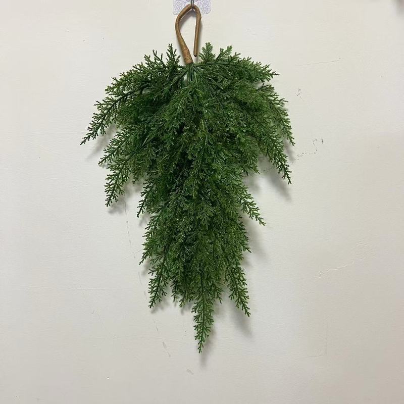跨境松针软胶圣诞藤条圣诞节雪松藤条圣诞节花环家居壁炉酒店装饰|undefined
