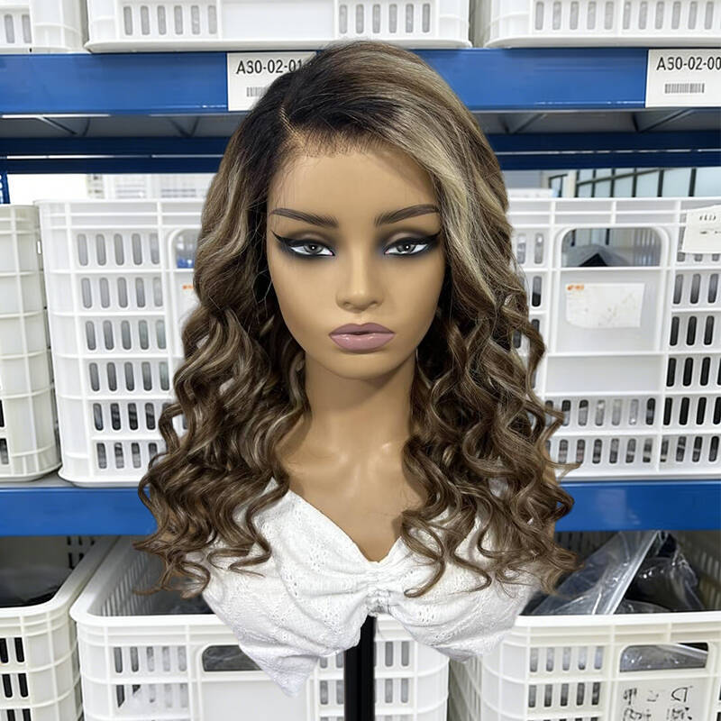 Fashionable Women's Wigs for Export, European and American Style, 96 Glue-Free Long Curly Hair, Big Waves, New Cross-Border Model, 100% Human Hair Wig