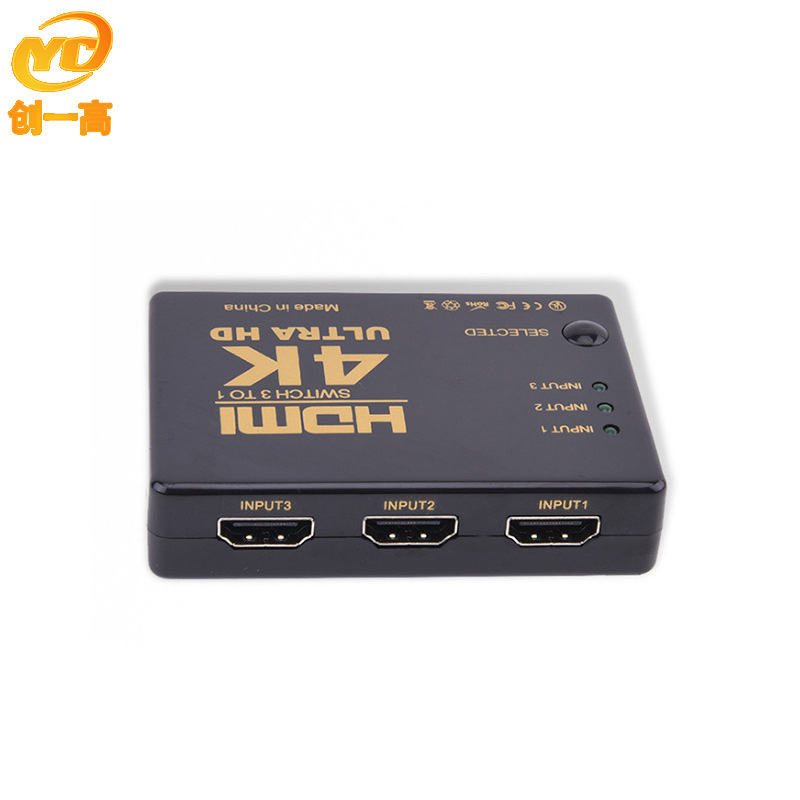 HDMI 4K conmutador de tres interruptores uno HD 3-interruptor 1 incorporado de infrarrojos